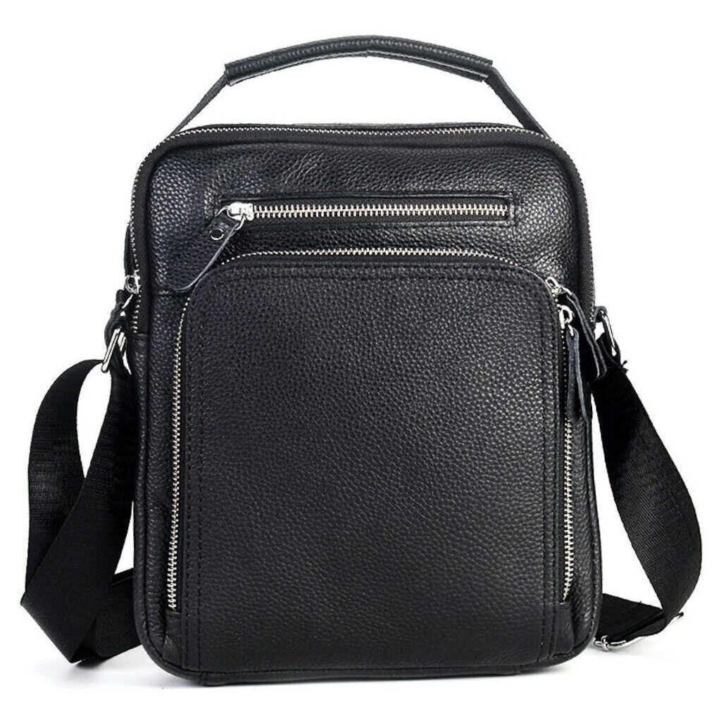 Сумка Vintage Месенджер шкіряна Чорна (20247) - зображення 1