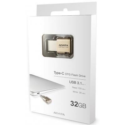 USB флеш накопичувач ADATA 32GB UC350 Gold USB 3.1/Type-C (AUC350-32G-CGD) - зображення 5