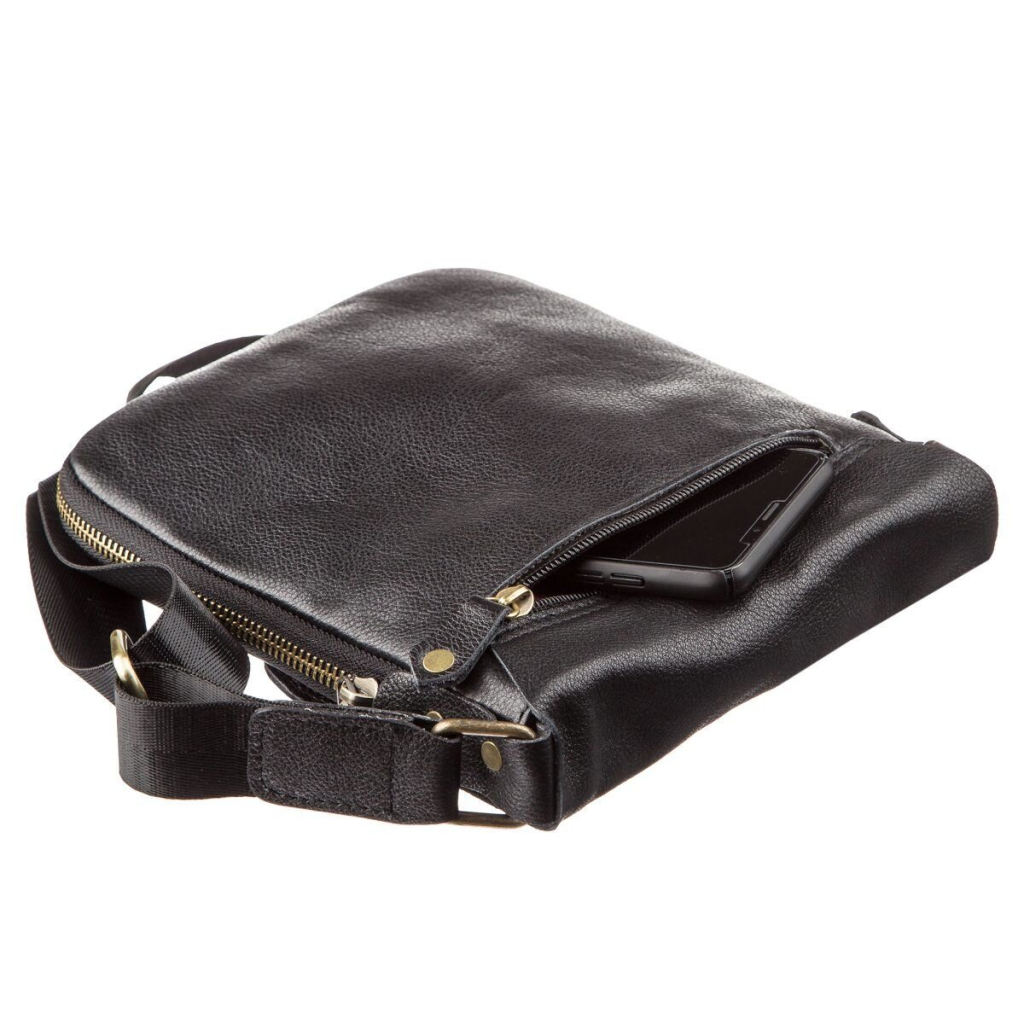 Сумка Shvigel Чоловіча шкіряна Чорна (19113) - зображення 5