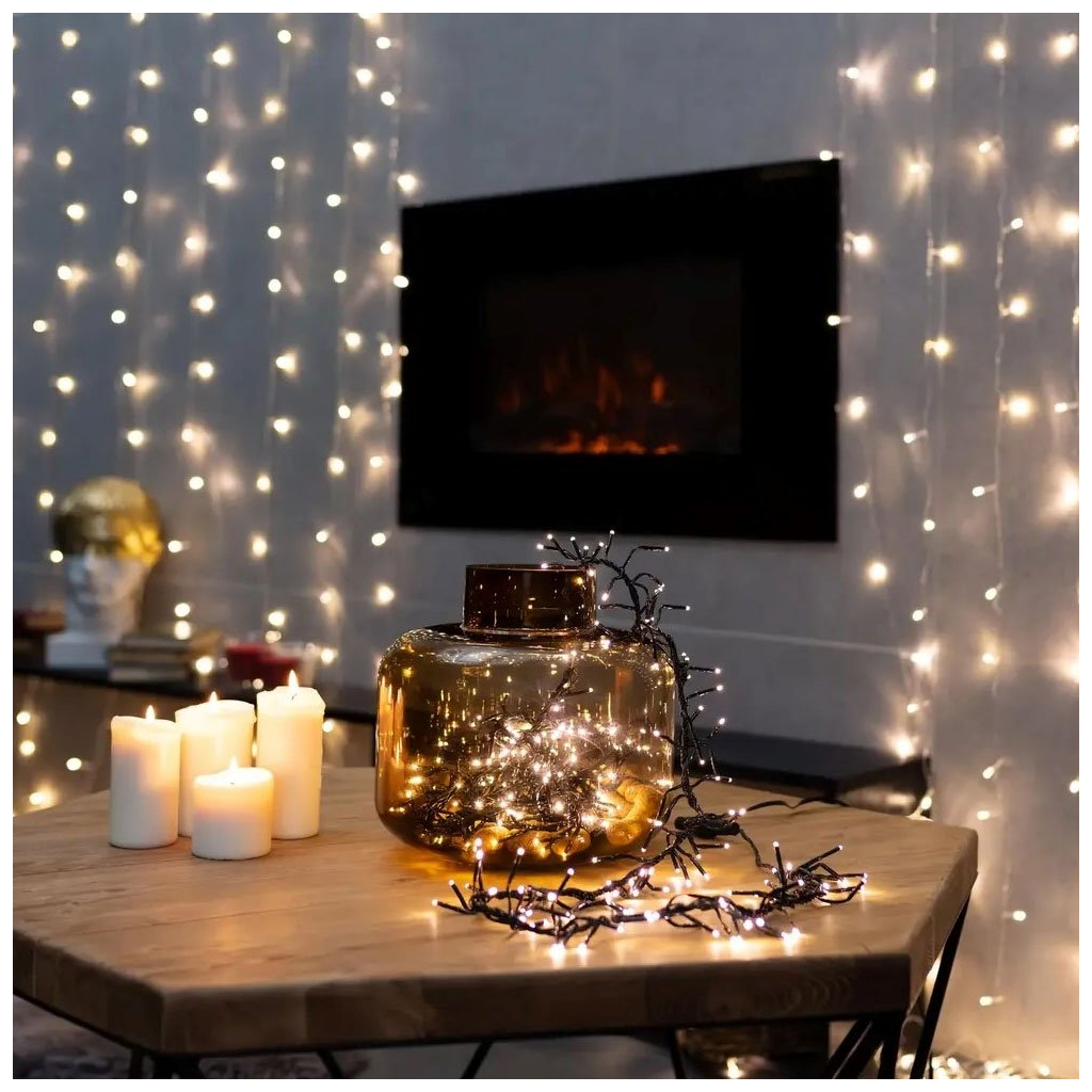 Гірлянда ColorWay Мішура LED 320 10 м 8 функцій теплий колір USB (CW-G-320L10U) - зображення 8