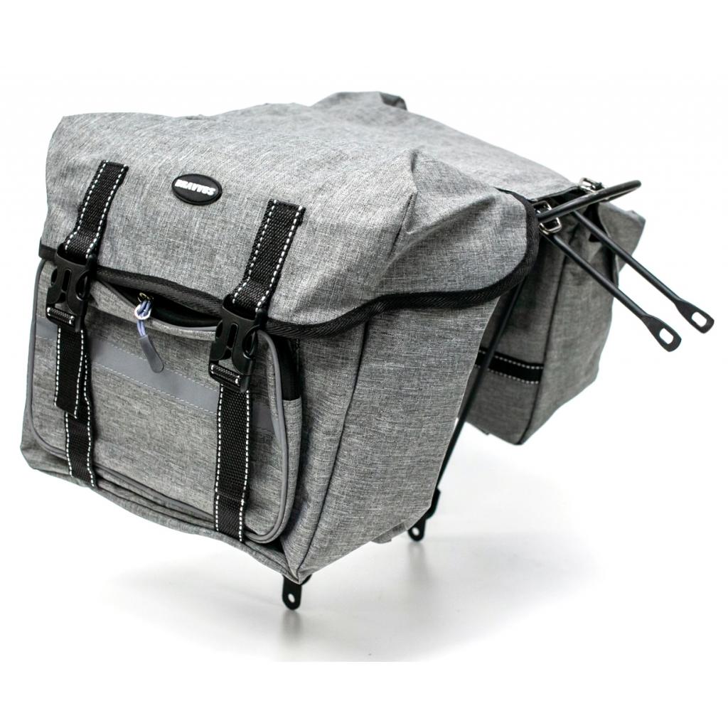 Велосумка на багажник Bravvos F-091-2 35x28x14 cm Grey (BIB-030) - зображення 2