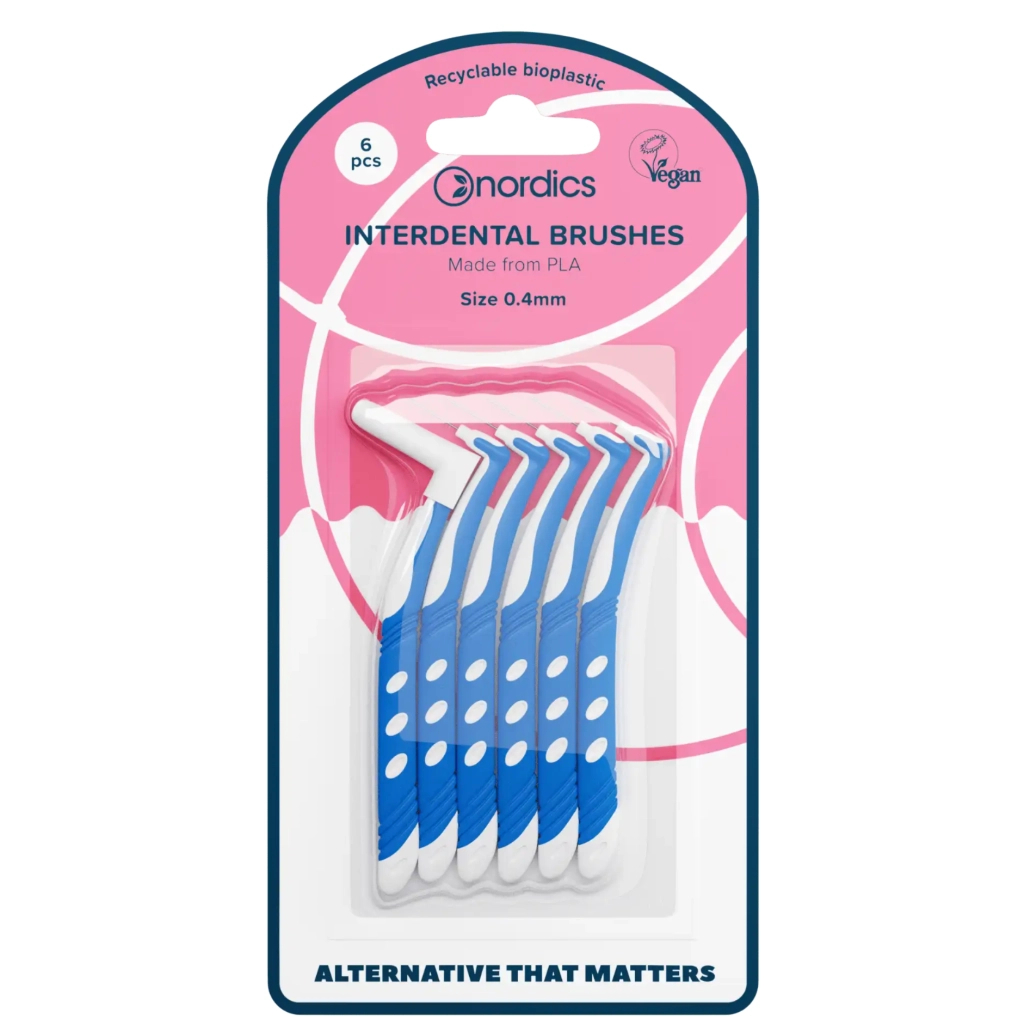 Щітки для міжзубних проміжків Nordics L-подібні 0.40 мм 6 шт. (3800500324487) - изображение 1
