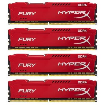 Модуль пам'яті для комп'ютера DDR4 64GB (4x16GB) 2133 MHz HyperX FURY Red Kingston Fury (ex.HyperX) (HX421C14FRK4/64) - зображення 1