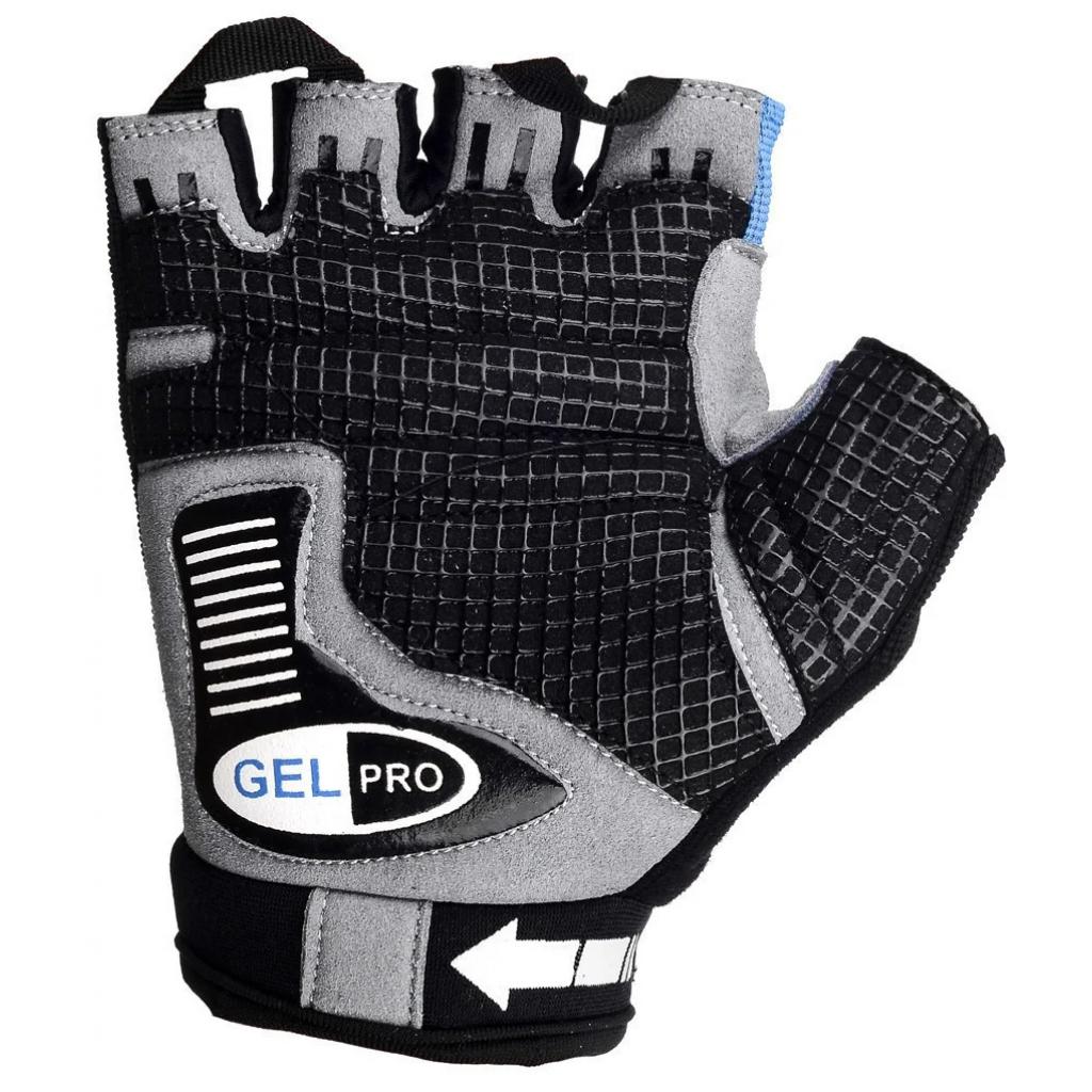 Велорукавиці PowerPlay 5019 Black/Blue L (5019C_L_Blue) - изображение 3