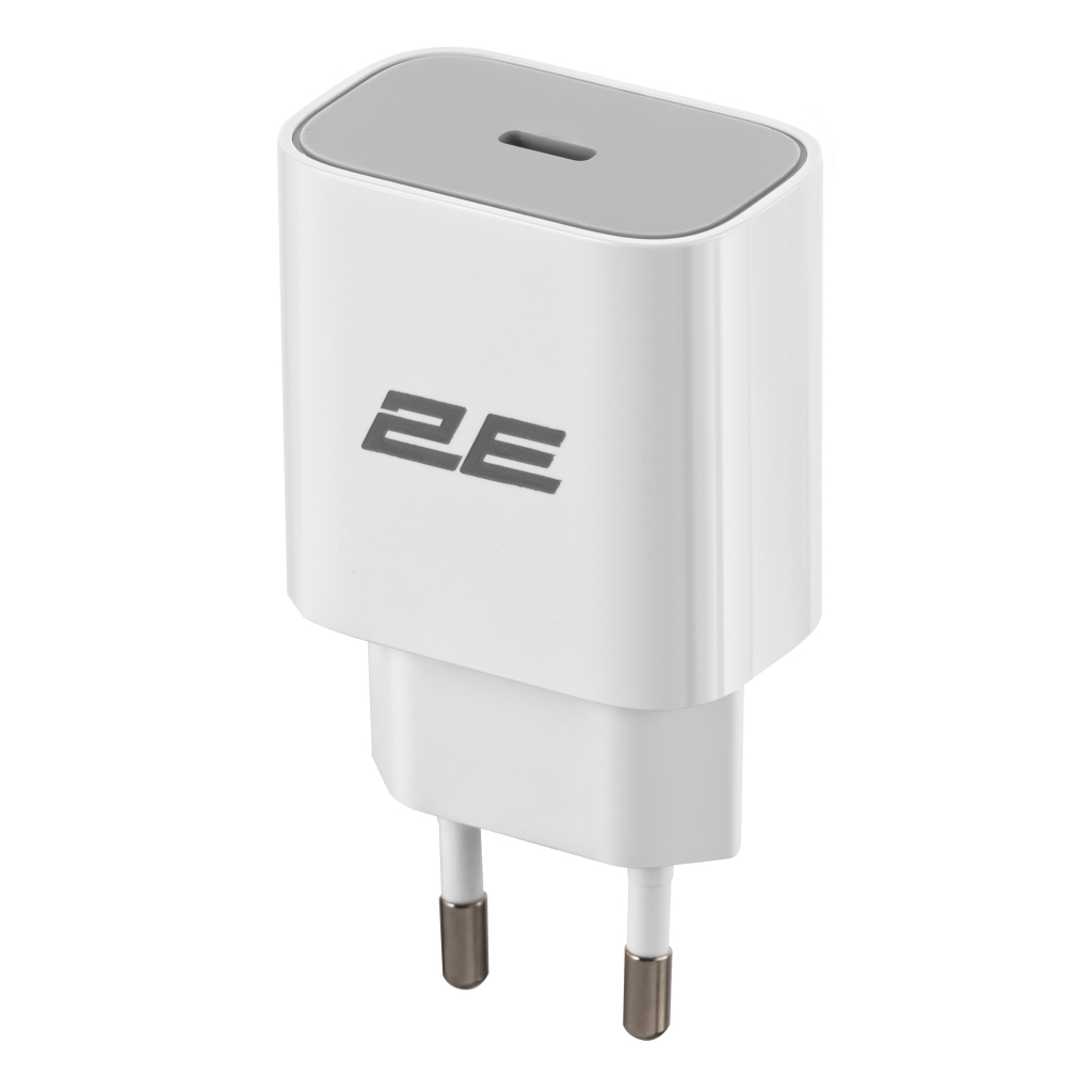 Зарядний пристрій 2E 30W USB-C PD white (2E-WC1USBC30W-W) - зображення 5