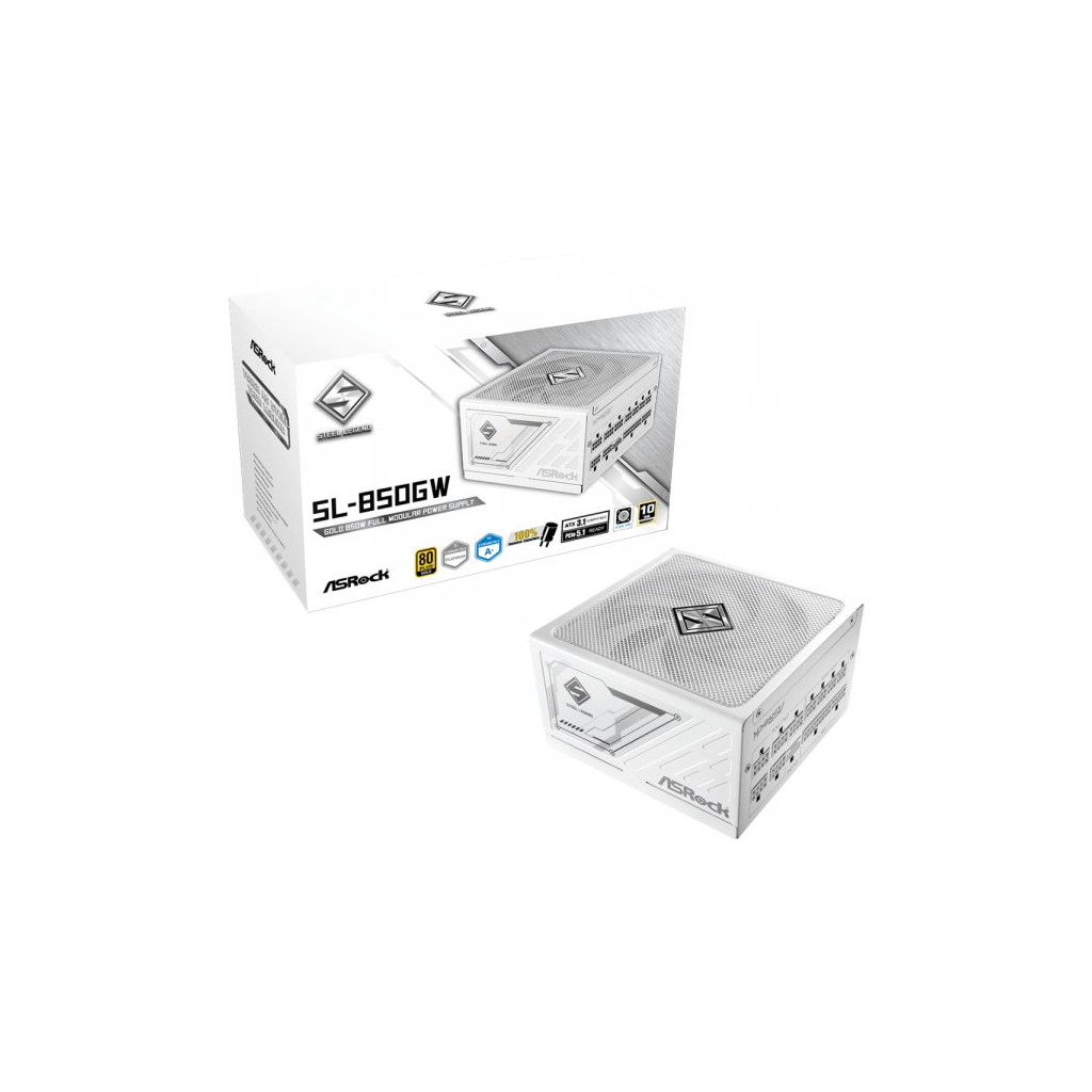 Блок живлення ASRock 850W SteelLegend White (SL-850GW) - зображення 5