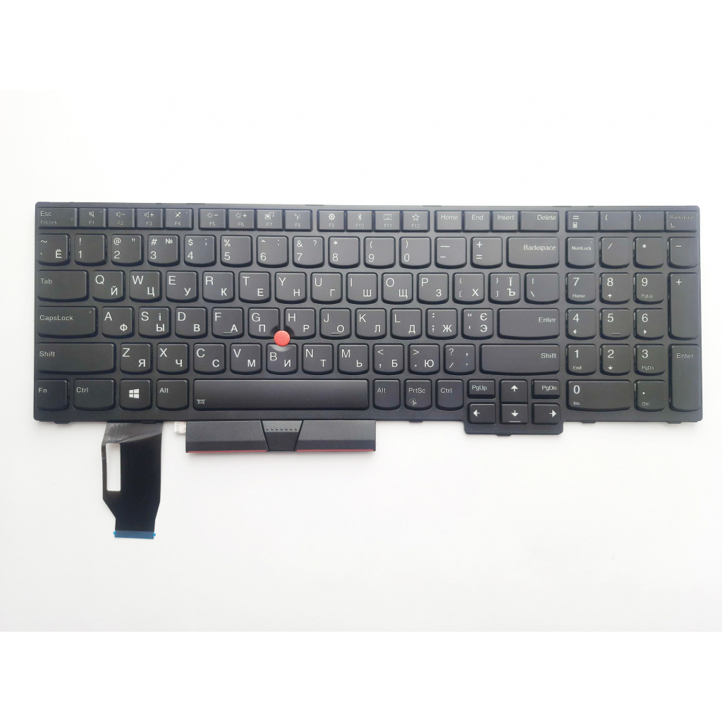 Клавіатура ноутбука Lenovo ThinkPad E580/L580/T590 черна з ТП підсв UA (A46213) - зображення 1
