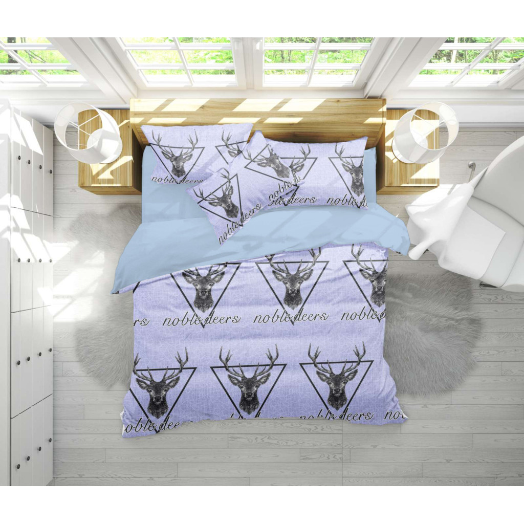 Постільна білизна MirSon Бязь 17-0514 Noble deers Сімейна 160x220 (2200003640847) - зображення 1