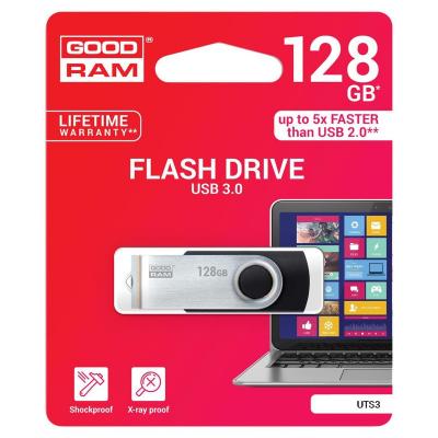USB флеш накопичувач Goodram 128GB UTS3 Twister Black USB 3.0 (UTS3-1280K0R11) - зображення 3