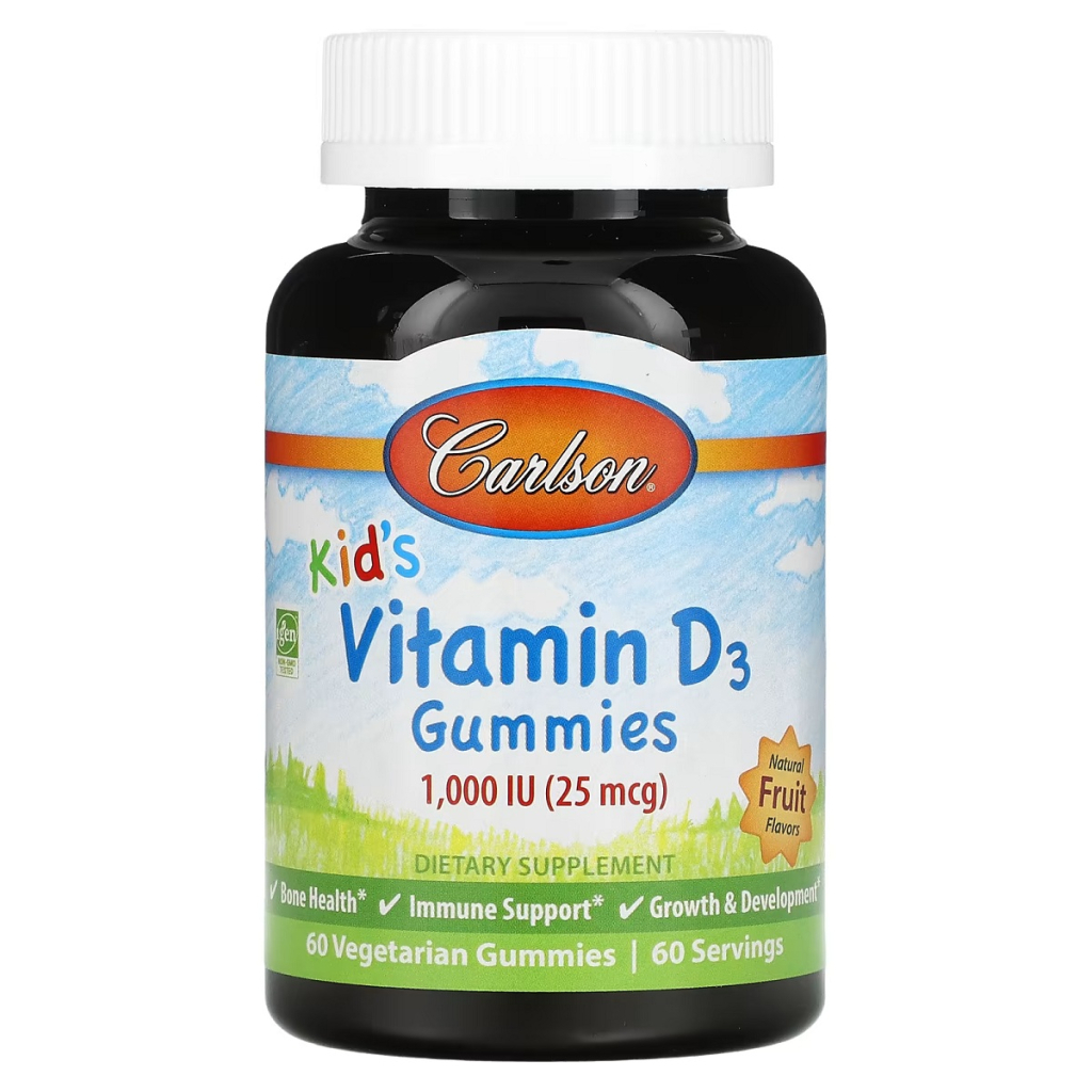 Вітамін Carlson Вітамін D3 Дитячий, 1000 МО, смак фруктів, Kid's Vitamin D3 (CAR-49430) - зображення 1