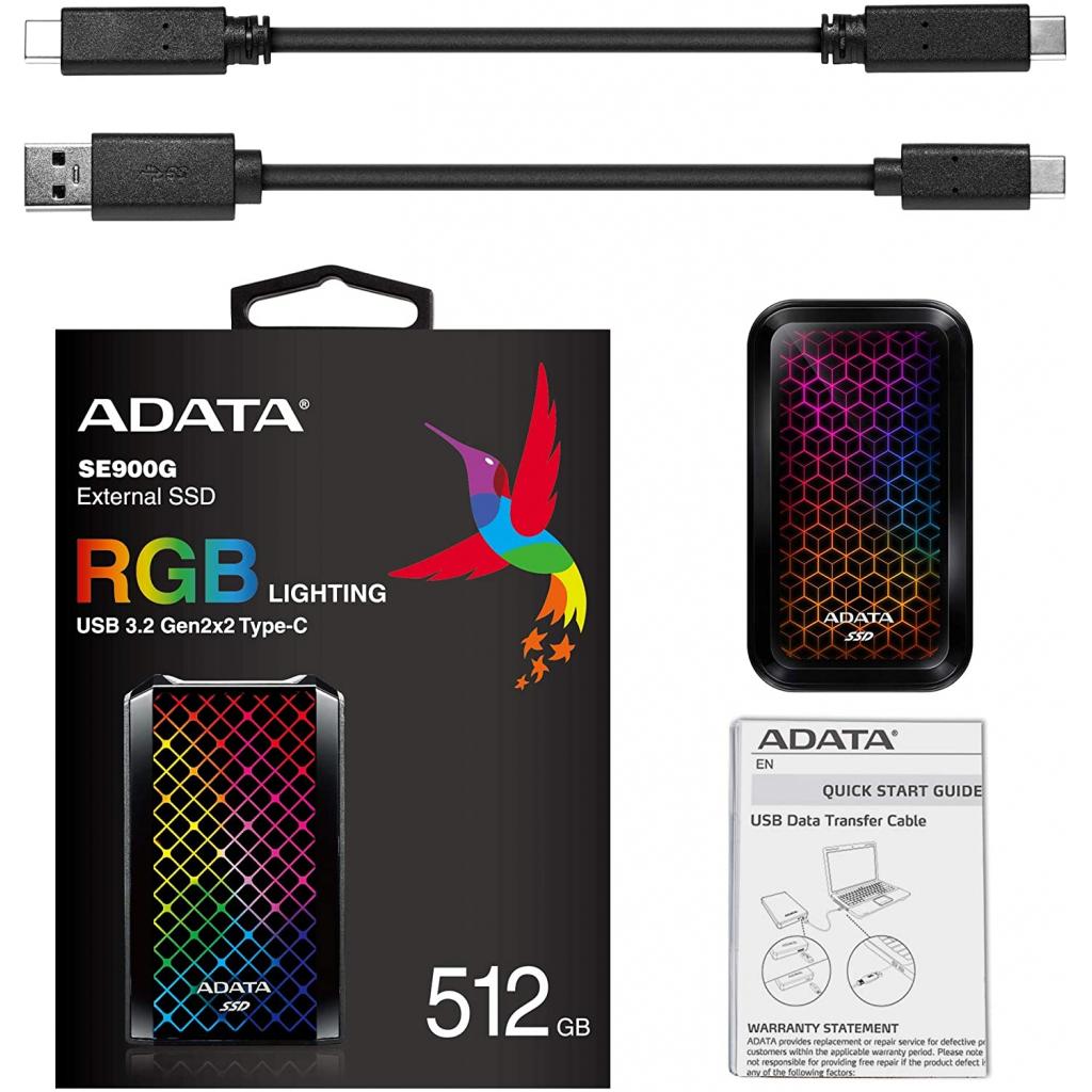 Накопичувач SSD USB 3.2 512GB ADATA (ASE900G-512GU32G2-CBK) - зображення 3