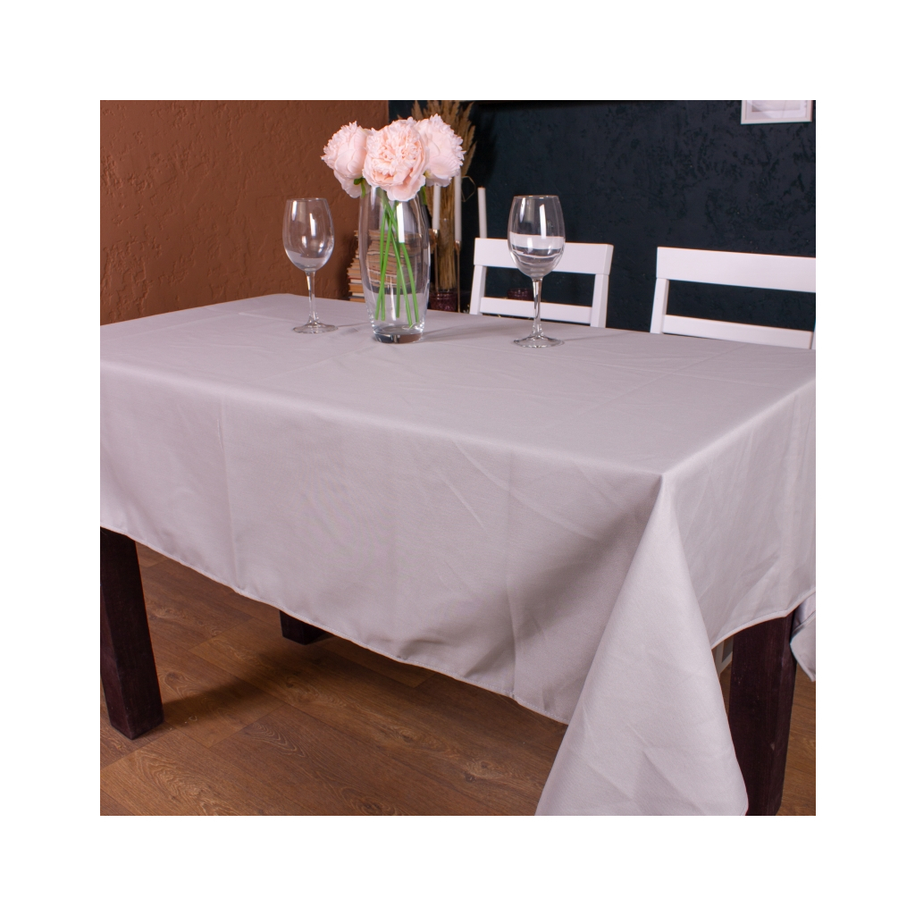 Скатертина MirSon Бавовна №001 Light Gray Strong 130x130 см (2200006737599) - зображення 1