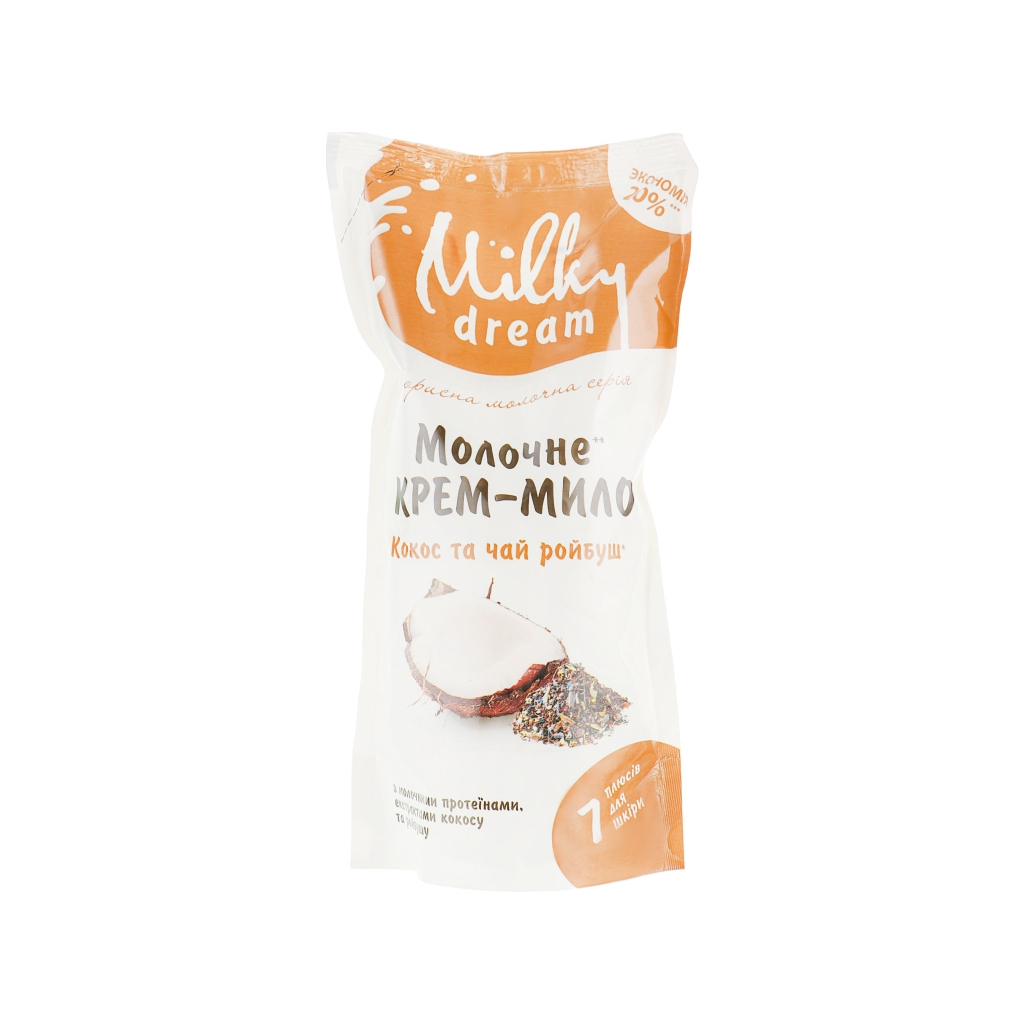 Рідке мило Milky Dream Кокос з чаєм ройбуш дой-пак 1000 мл (4820205300448) - зображення 1