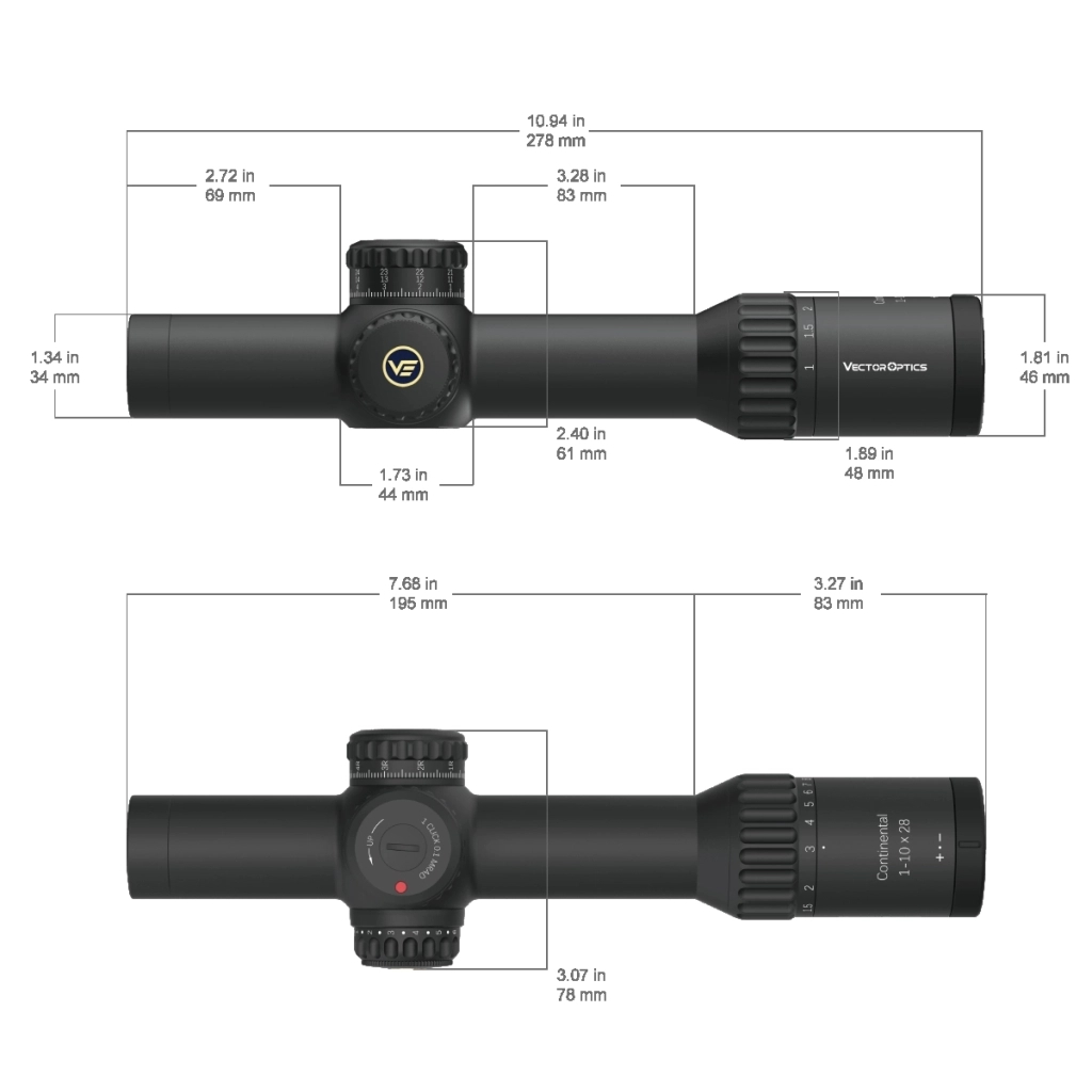 Оптичний приціл Vector Optics Continental 1-10x28 (34mm) illum. ED FFP VET-CTR (SCFF-47) - зображення 10