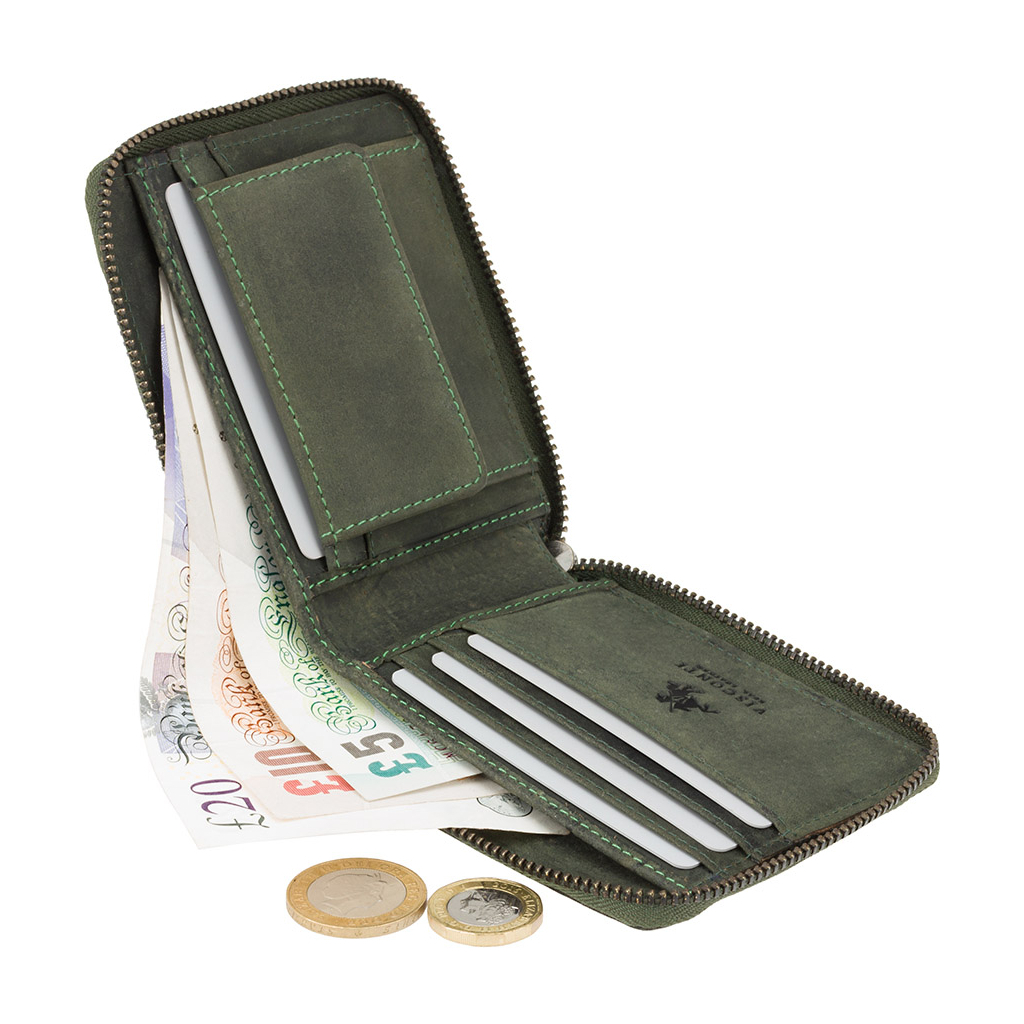 Гаманець Visconti 702 Bullet Oil Green (702 OIL GRN) - зображення 4