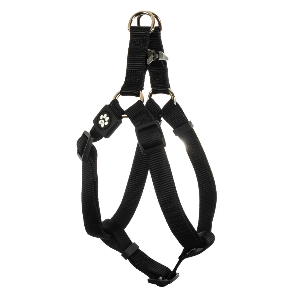Шлея для собак GimDog Harlem X нейлон 2.0х53-77 см чорна (8009632059068) - зображення 1