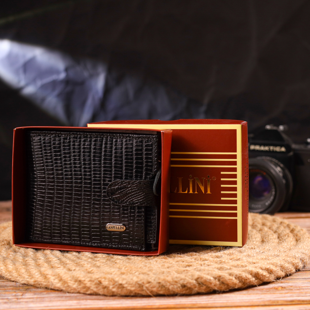 Гаманець Canpellini З натуральної шкіри Чорний (21506) - зображення 10