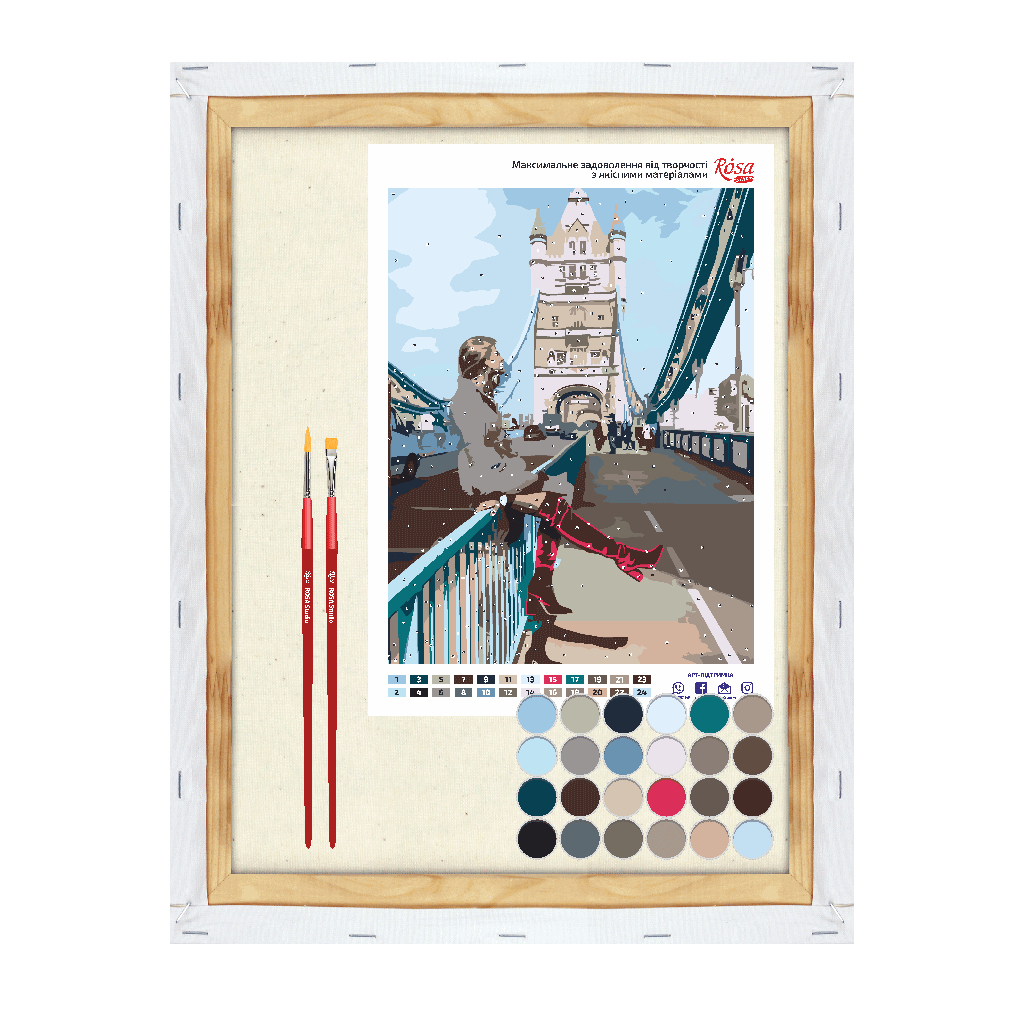 Картина по номерам Rosa Star Тауерський міст. Роздуми 35х45 см (4823098518518) - зображення 3