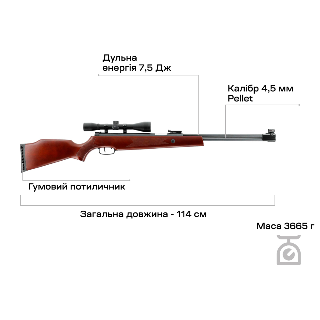 Пневматична гвинтівка Hammerli Hunter Force 900 Combo, OП 6х40 (2.4934) - зображення 5