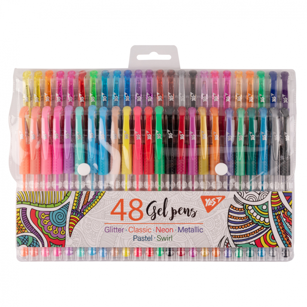 Ручка гелева Yes набір 48 штук (420436) - зображення 1