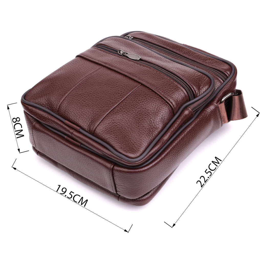 Сумка Vintage З натуральної шкіри Коричнева (22858) - зображення 3