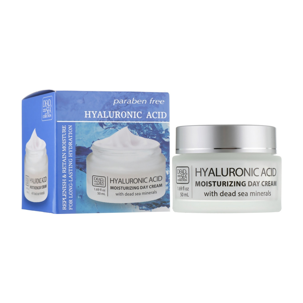 Крем для обличчя Dead Sea Collection зволожуючий денний з гіалуроновою кислотою 50 мл (7290107422659) - зображення 1