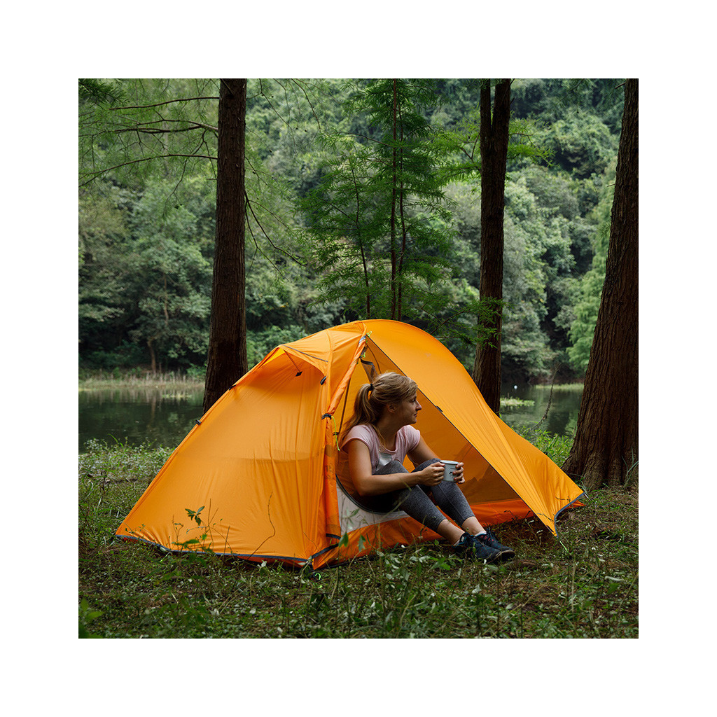 Намет Naturehike надлегкий одномісний Naturehike Cycling 1 NH18A095-D 210T помаранчевий (6975641886495) - зображення 4