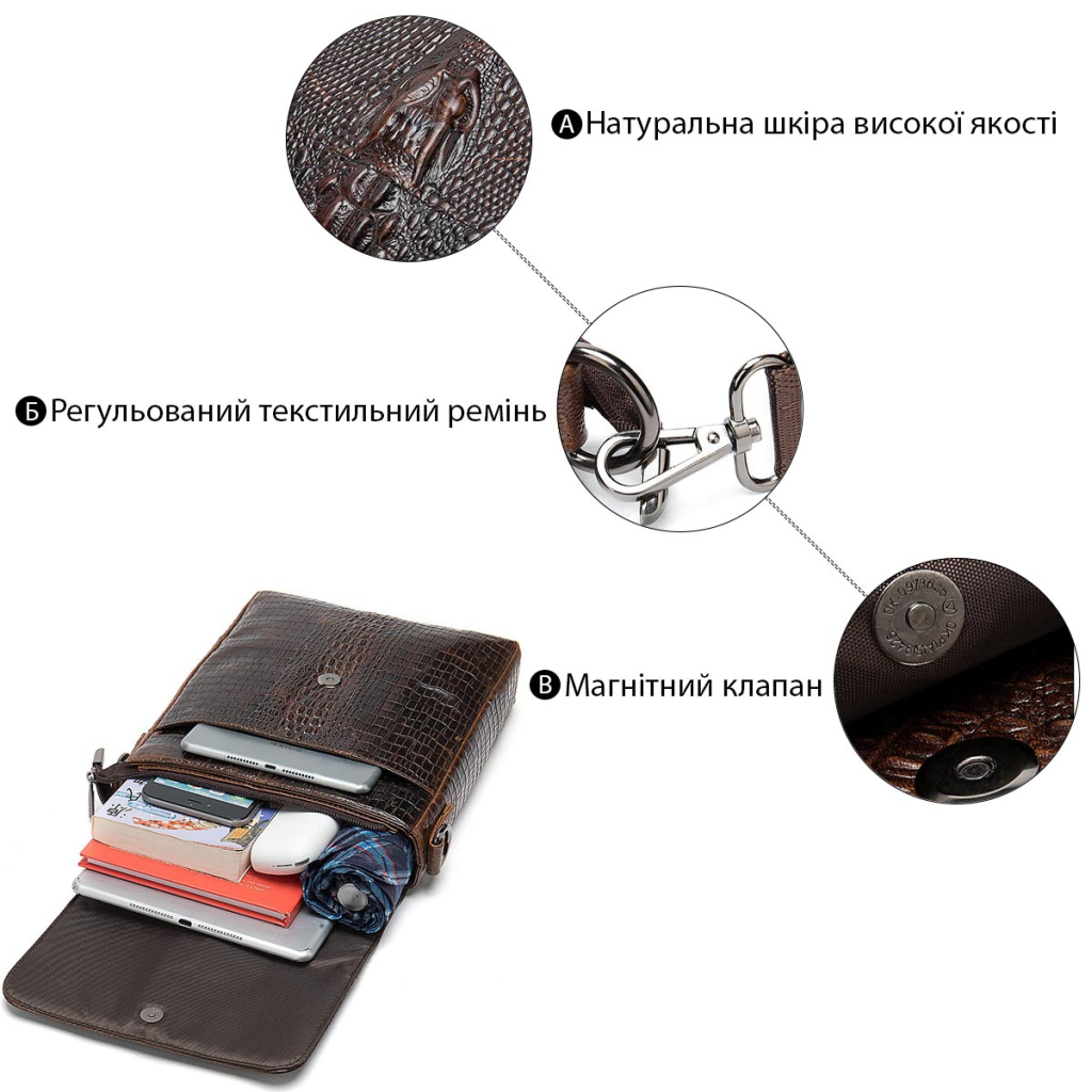 Сумка Vintage Коричнева (20039) - зображення 4