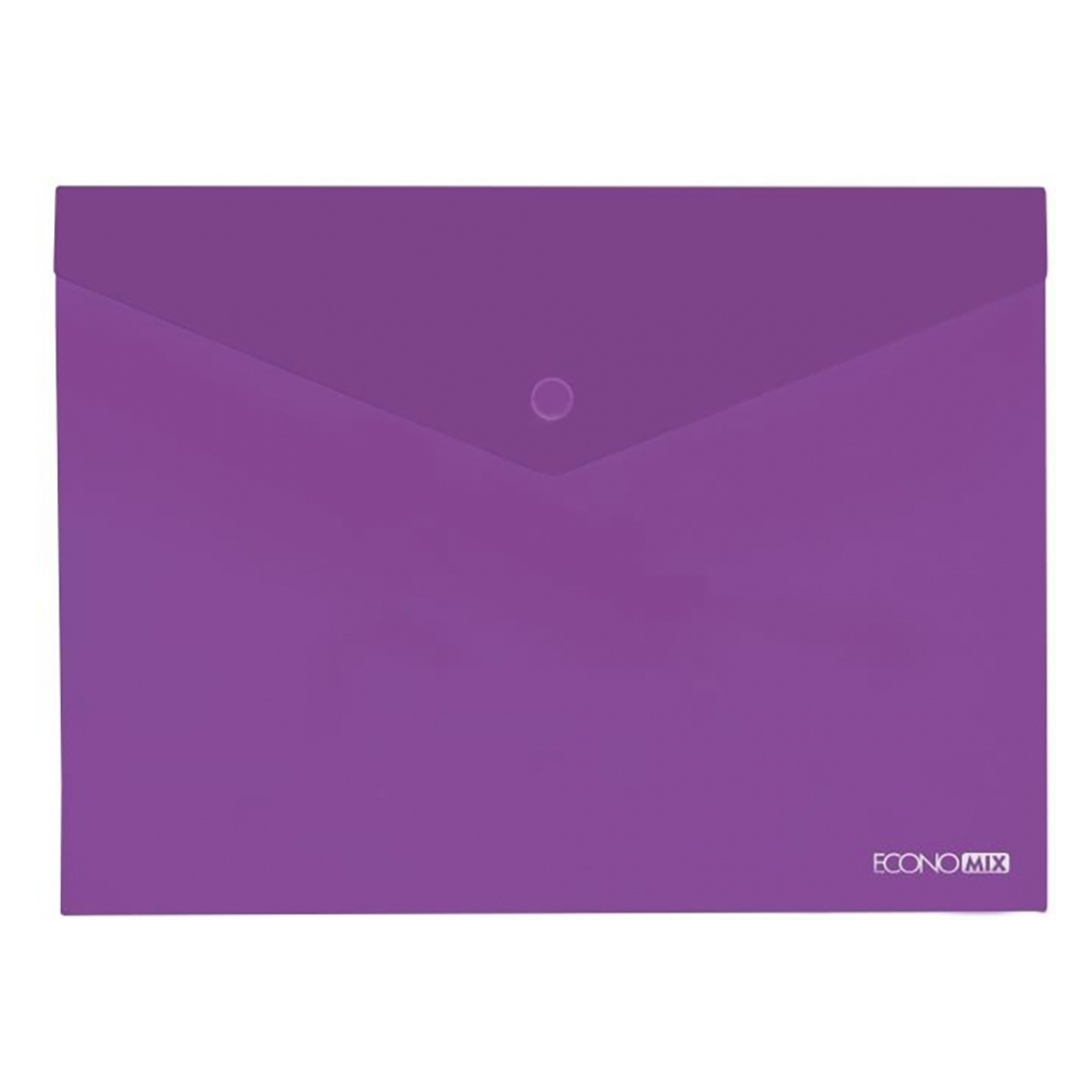 Папка - конверт Economix В5 180 мкм прозора, фактура "глянець", фіолетова (E31302-12) - зображення 1