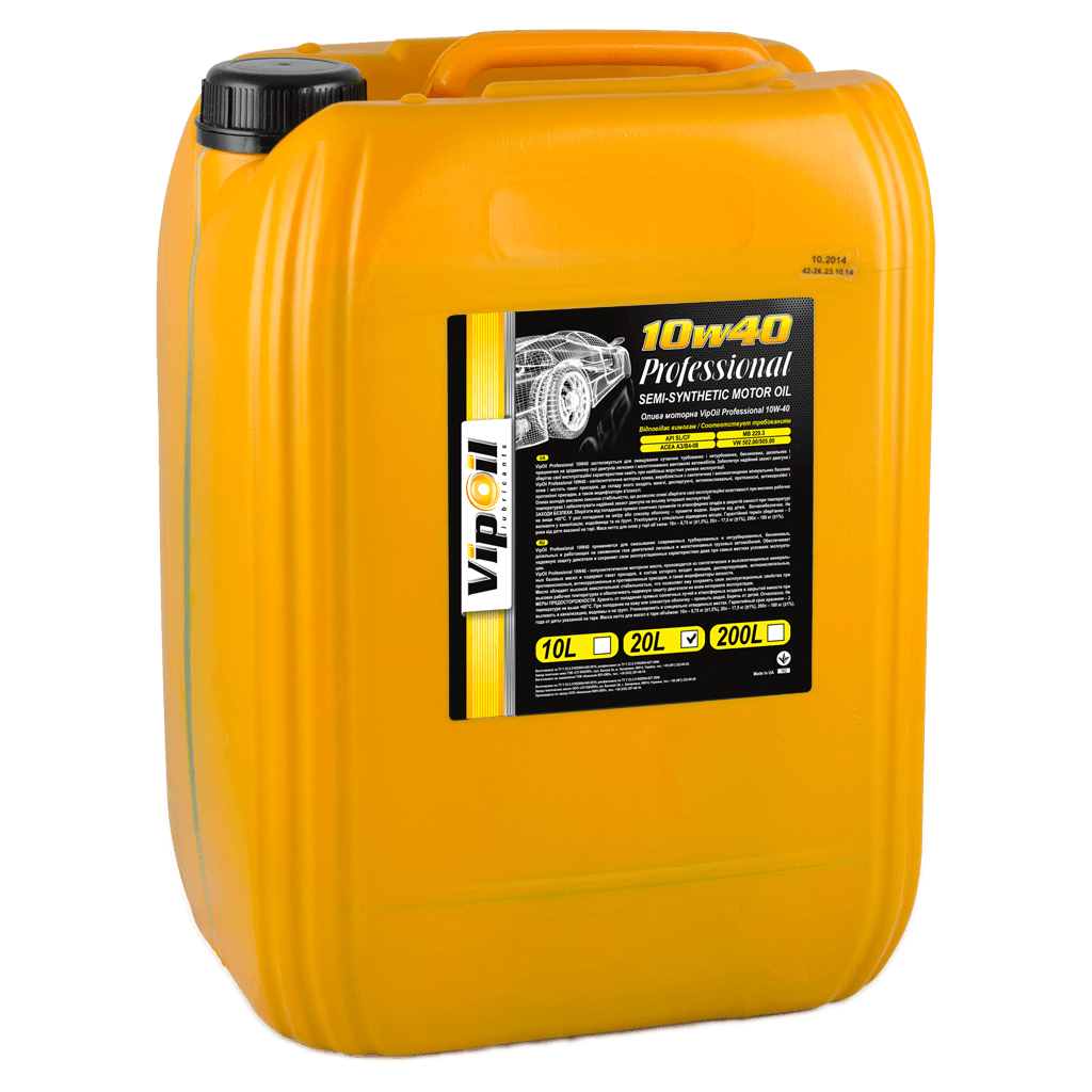 Моторна олива VIPOIL Professional TDI 10W-40 CI-4/SL, 20л (0162841) - зображення 1