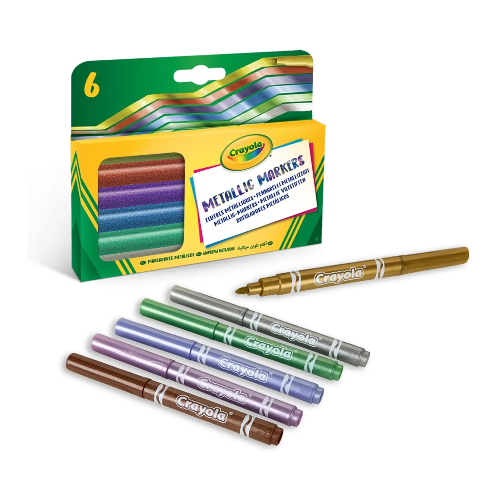 Фломастери Crayola Metallic, 6 шт (58-8828) - изображение 2