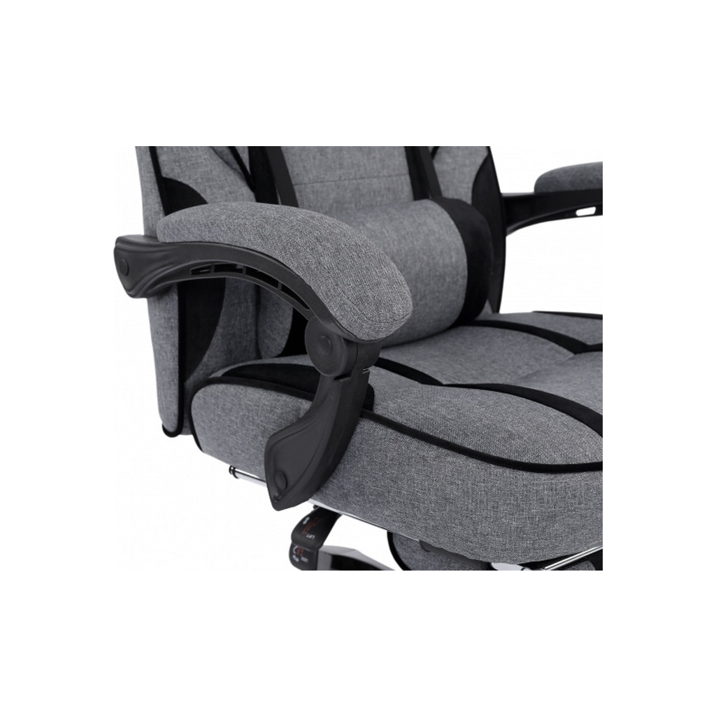 Крісло ігрове GT Racer X-2749-1 Gray/Black Suede (X-2749-1 Fabric Gray/Black Suede) - зображення 8