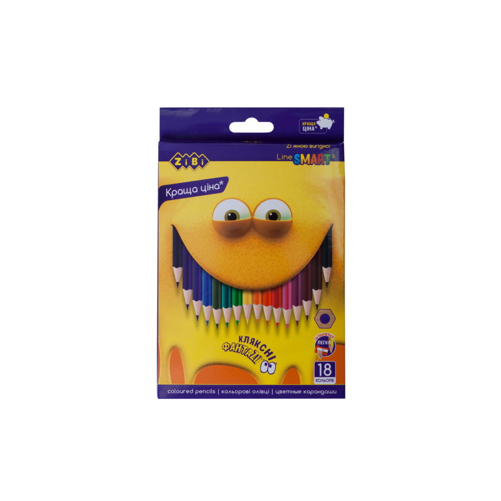 Олівці кольорові ZiBi Smart line 18 кольорів (ZB.2425) - зображення 1
