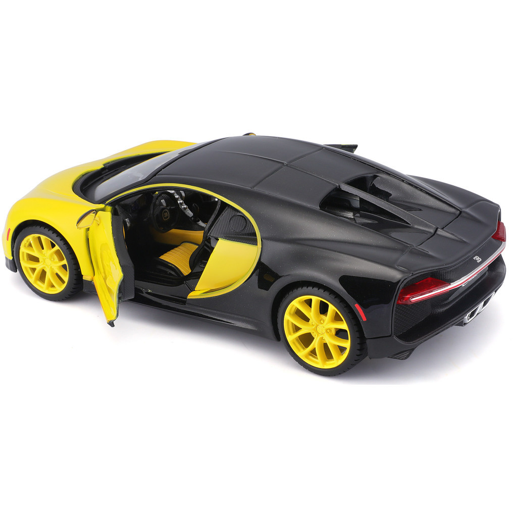 Машина Maisto Bugatti Chiron 1:24 Чорно-жовта (31514 black/yellow) - зображення 8