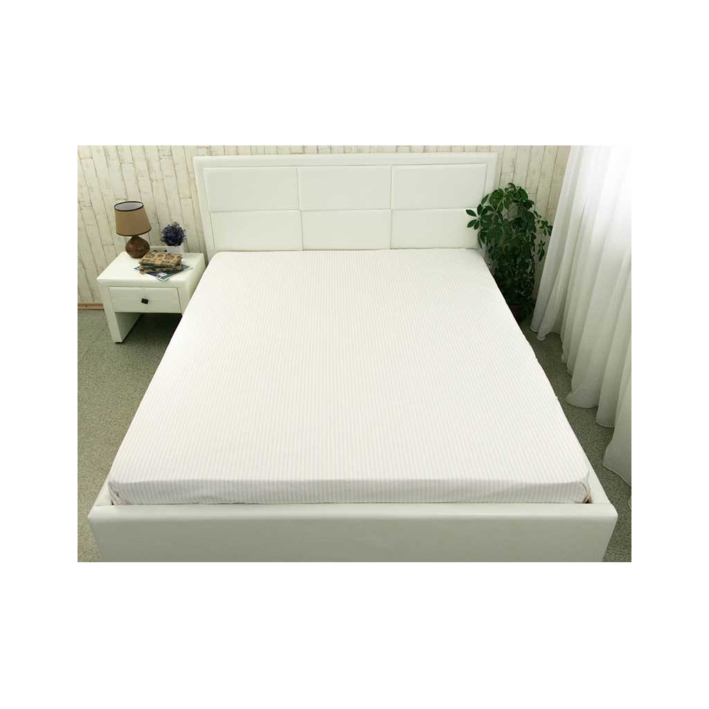 Простирадло Руно бязь Бежева смужка 143х215 см (71.114Б_Бежева смужка) - зображення 2