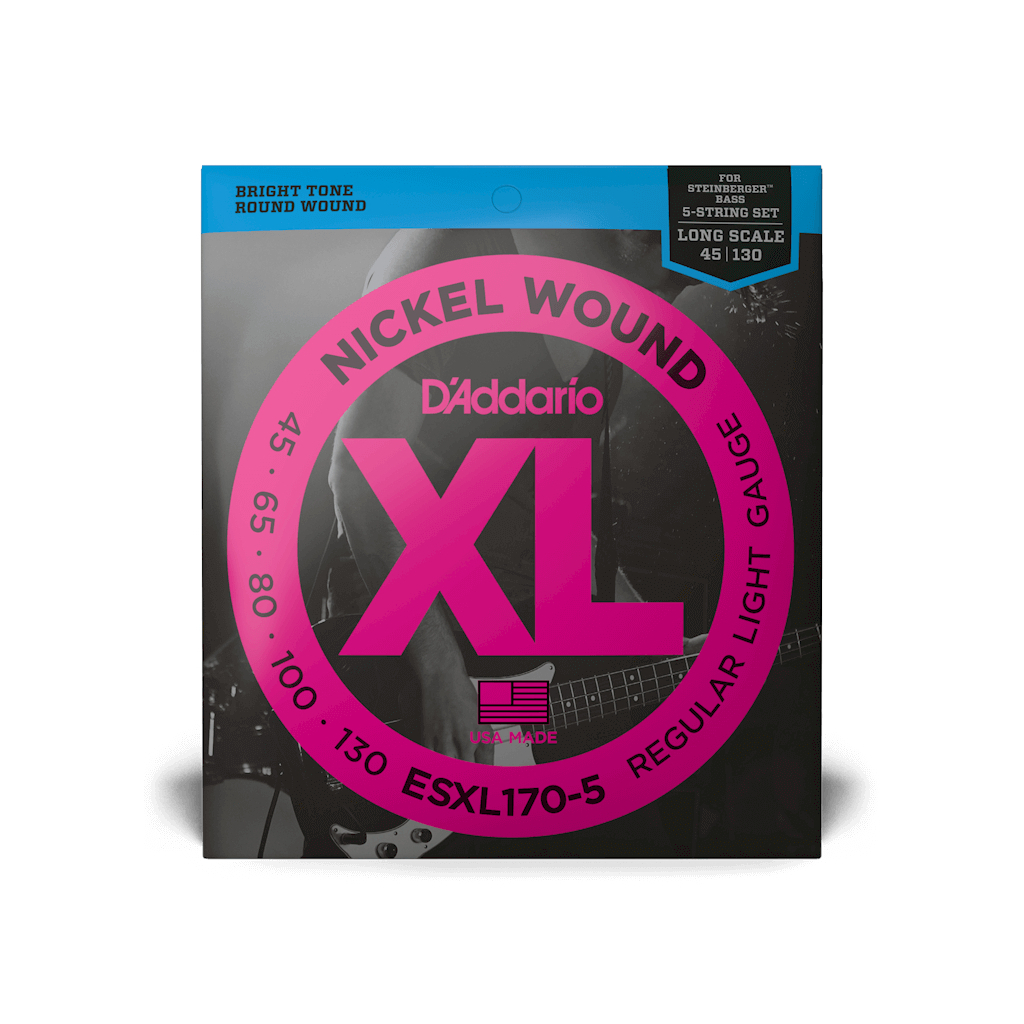 Струни для гітари D'Addario XL Nickel Wound Bass Regular Light 5-String (45-130) (EXL170-5) - зображення 1