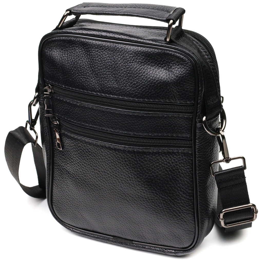 Сумка Vintage Месенджер з натуральної шкіри Чорна (21950) - зображення 2