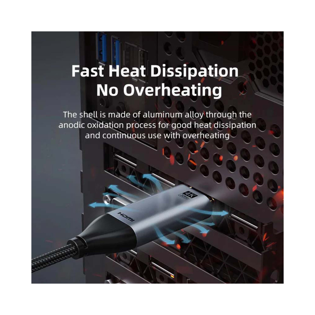 Кабель мультимедійний USB-C to HDMI M 3.0m V1.4 4K30Hz Cabletime (CA915378) - изображение 8