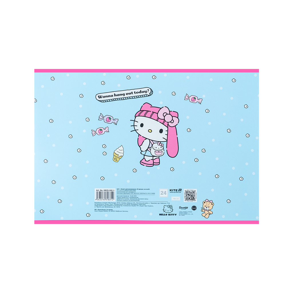 Альбом для малювання Kite Hello Kitty, 24 аркуша (HK25-242-1) - изображение 4