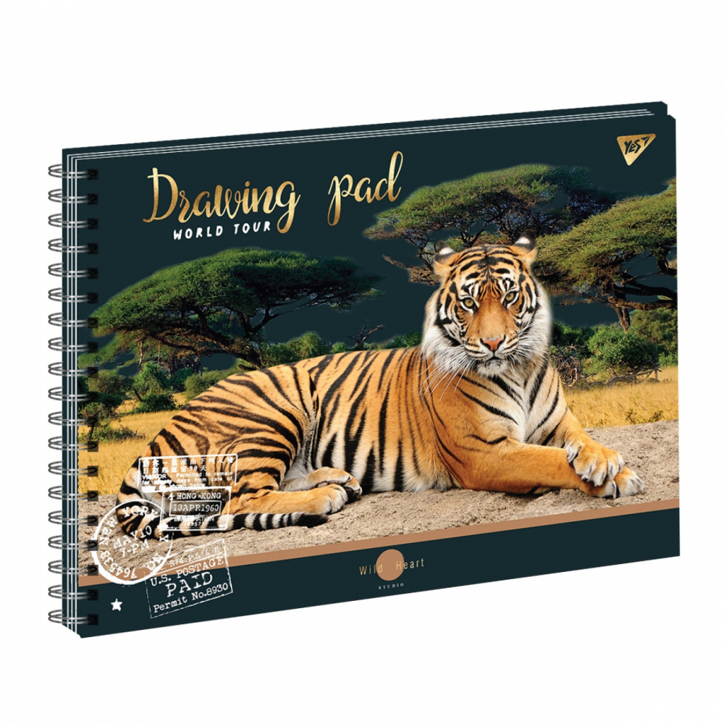 Альбом для малювання Yes А4 WILD ANIMALS на спіралі, 30 аркушів (130454) - зображення 4