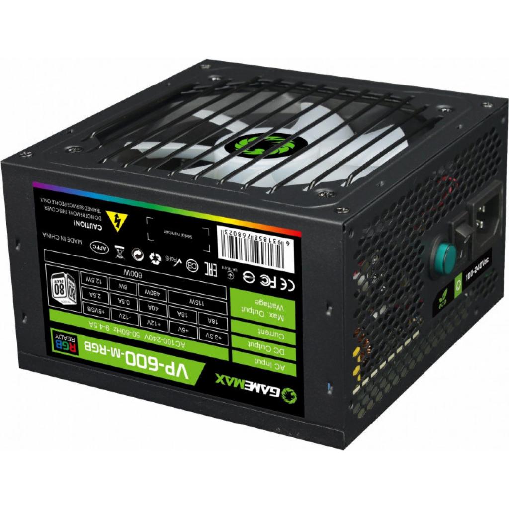 Блок живлення Gamemax 600W (VP-600-M-RGB) - изображение 3