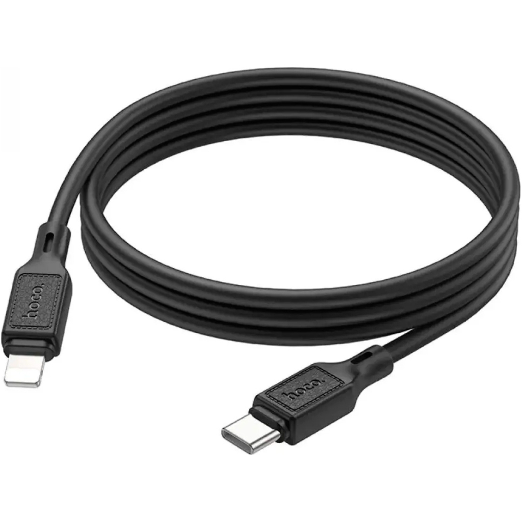 Дата кабель USB-C to Lightning 1.0m Cool silicone PD 20W X90 black HOCO (6931474788382) - зображення 4