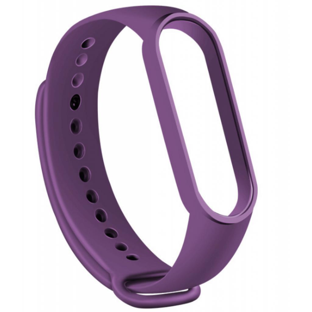 Ремінець до фітнес браслета BeCover Silicone для Xiaomi Mi Smart Band 5 Purple (705070) - зображення 2