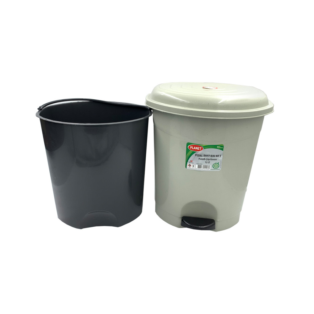 Контейнер для сміття Planet Household №3 з педаллю сірий 12 л (10341) - изображение 4