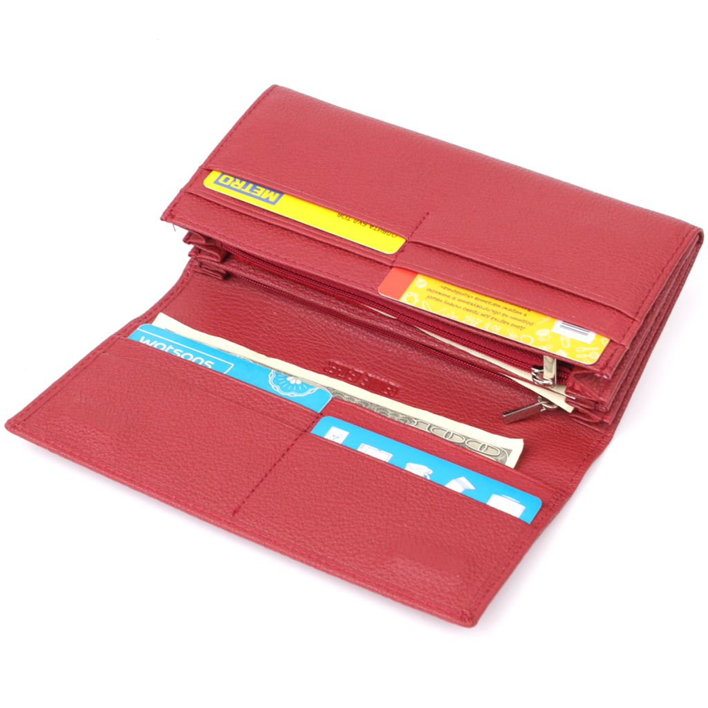 Гаманець ST Leather З натуральної шкіри Червоний (23096) - зображення 7