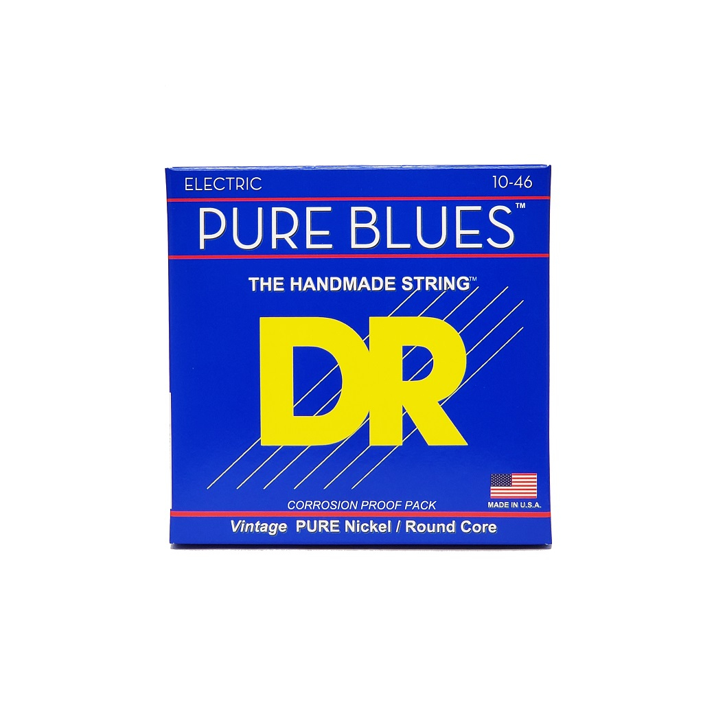 Струни для гітари DR Strings PURE BLUES Electric Guitar Strings - Medium (10-46) (PHR-10) - зображення 1