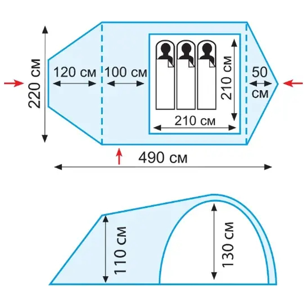 Намет Tramp Grot 3 (v2) Green (UTRT-036) - изображение 12
