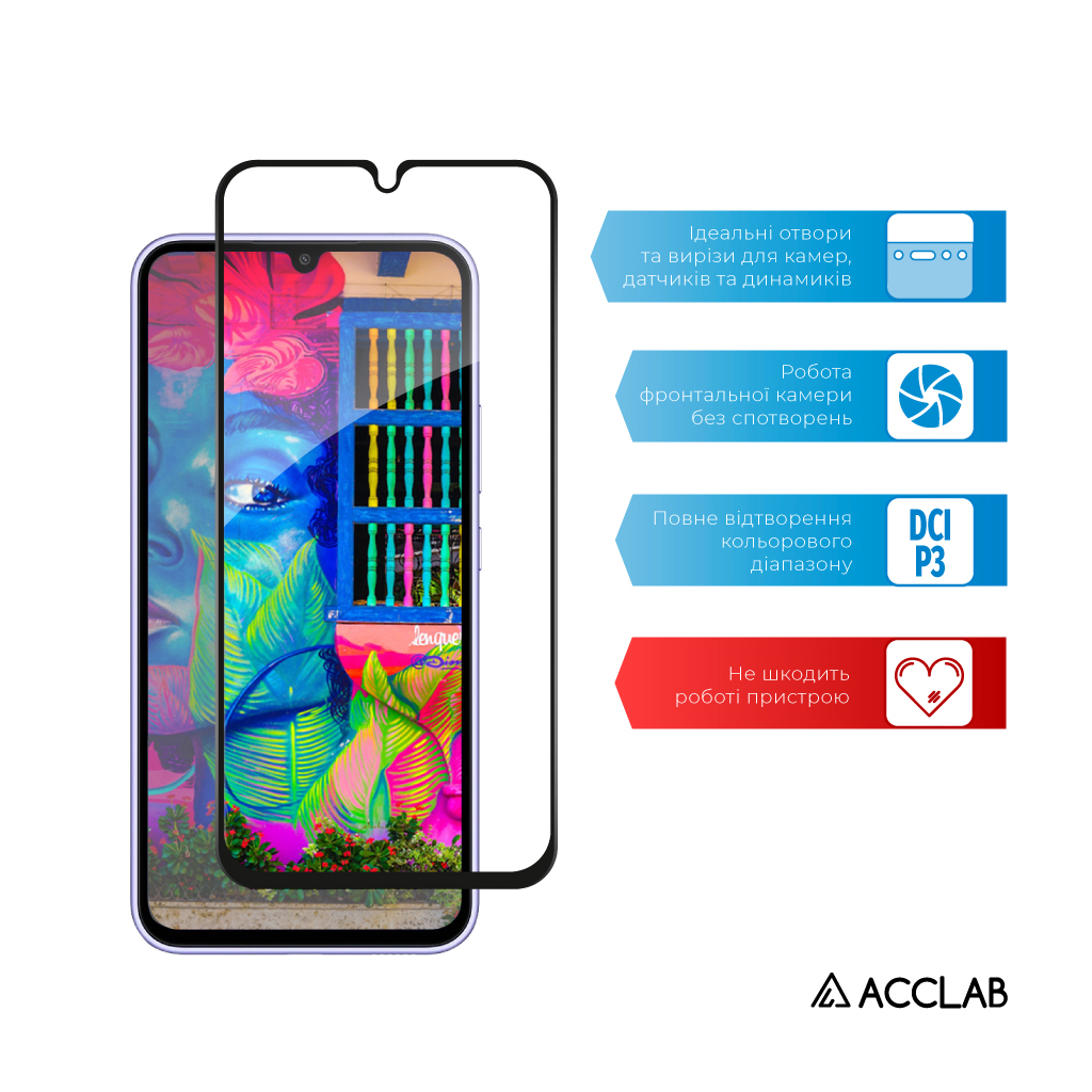 Скло захисне ACCLAB Full Glue Samsung A34 5G (1283126559808) - зображення 5