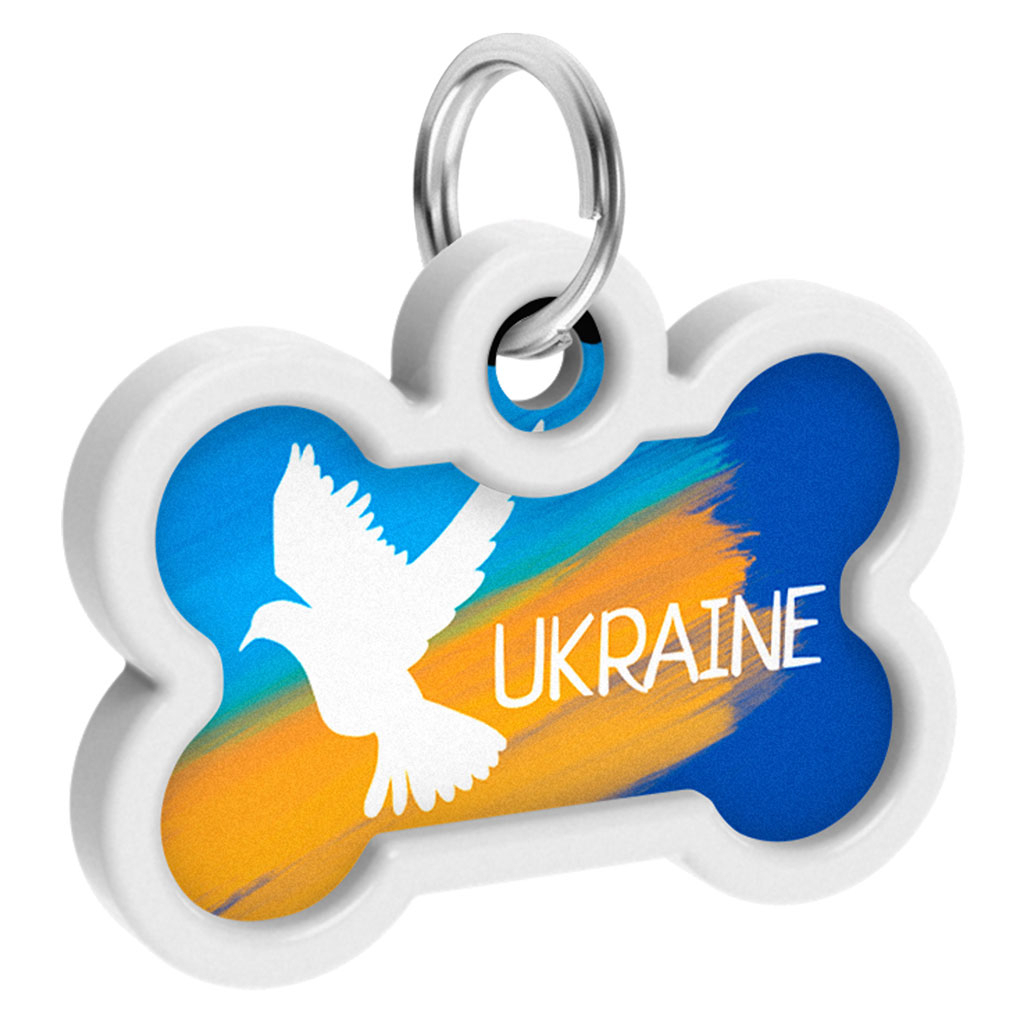 Адресник для тварин WAUDOG Smart ID з QR паспортом "Прапор", кістка 40х28 мм (0640-0229) - зображення 4