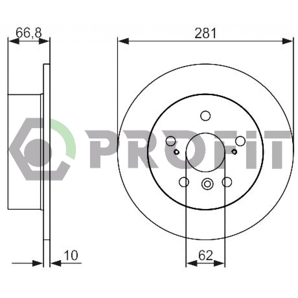 Гальмівний диск Profit 5010-2028 - зображення 1